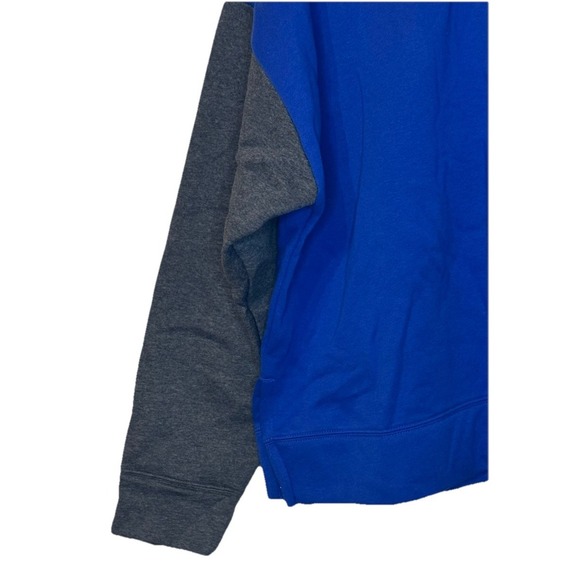 Nike Men's Sweatshirt Long Sleeve Pullover Colorblock Oversized Blue Gray XL NWT - Picture 5 of 10